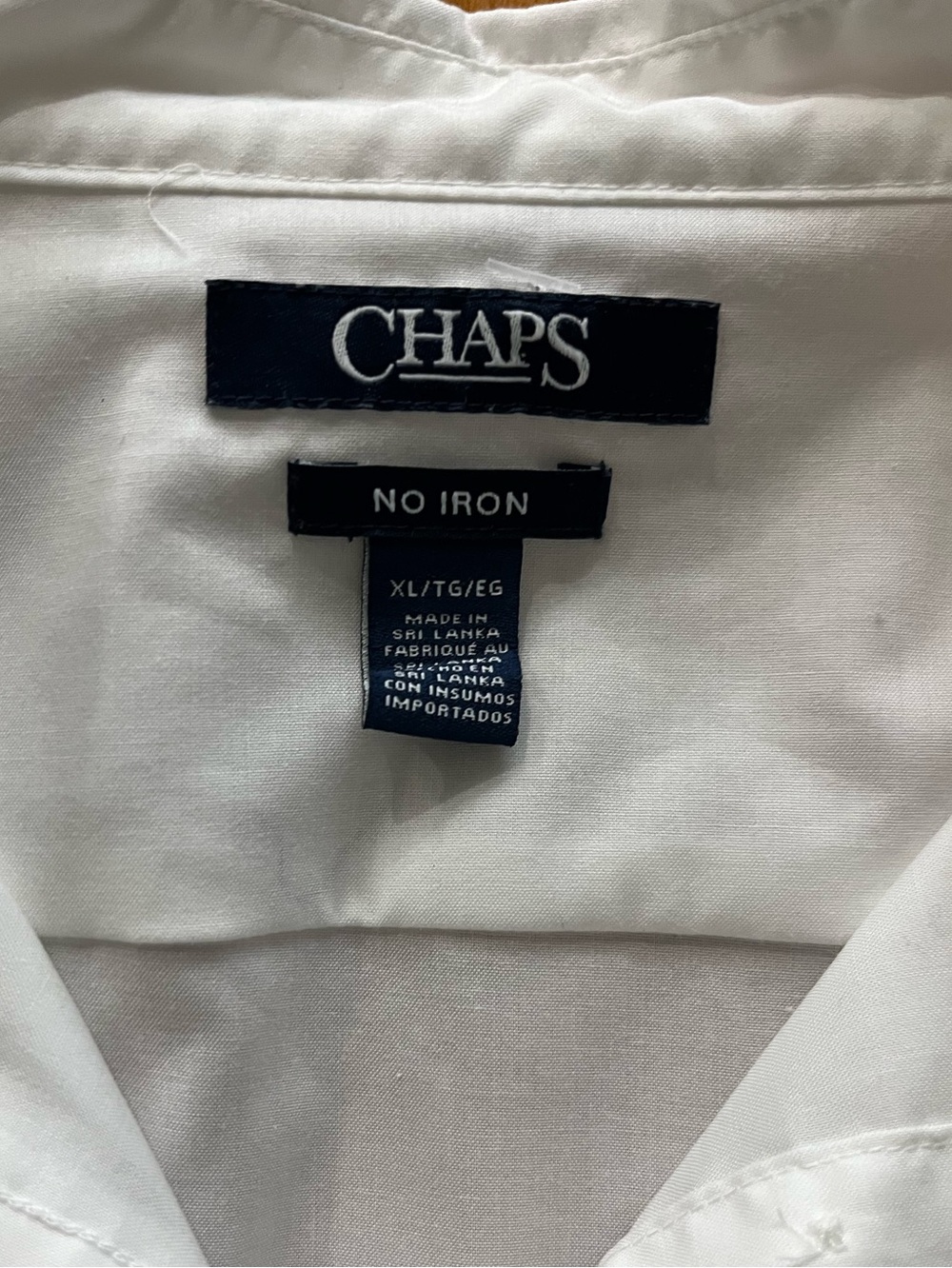 Chaps Perfect Crisp White Cotton Button Down Long Sleeve Shirt Preppy Classic - Picture 2 of 8